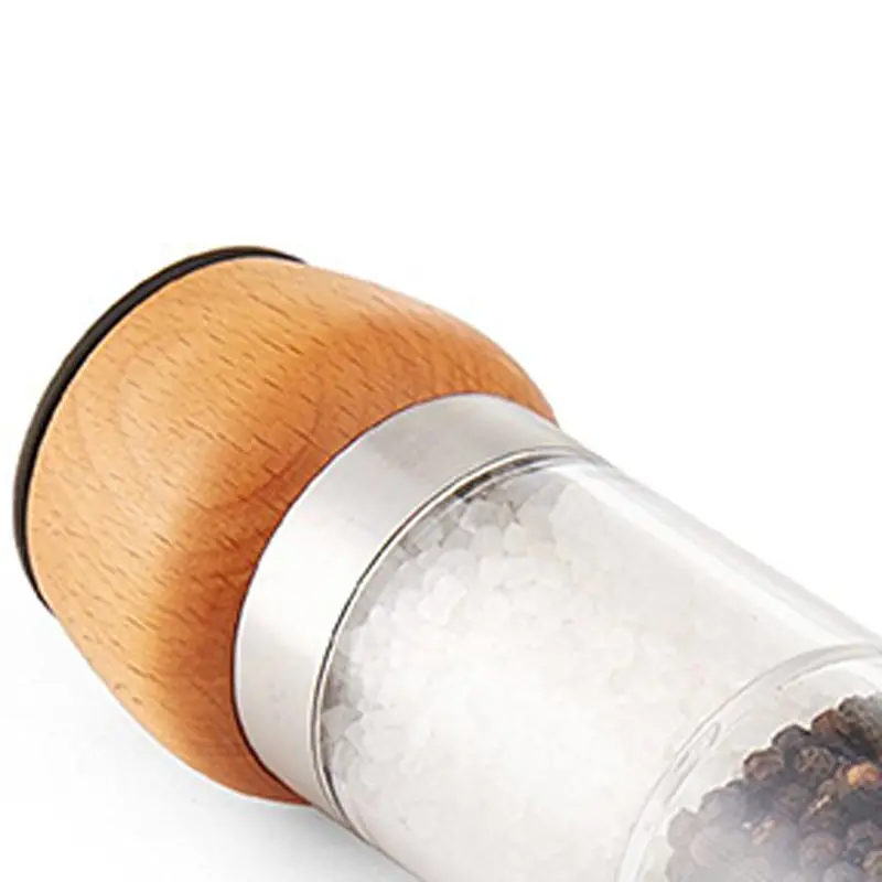 Zestaw młynków do soli i pieprzu drewniany, 100 ml