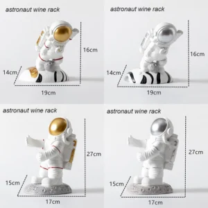 Stojak na butelkę wina w kształcie astronauty z hełmem - ujęcie produktu