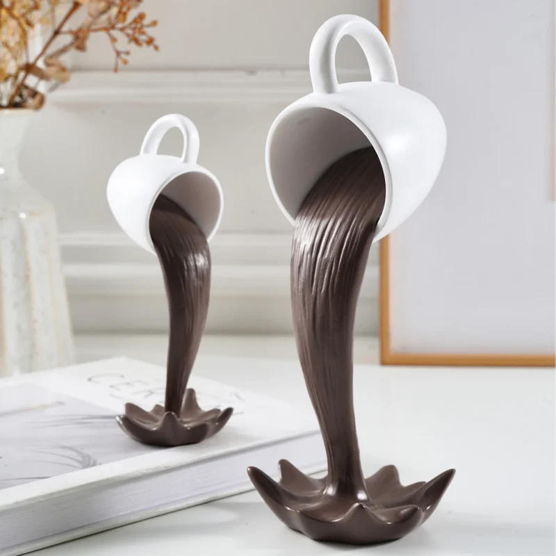 Dekoracja wiszący kubek do kawy z żywicy, 3D