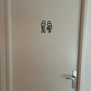 Tabliczka WC na drzwi łazienki damsko-męska