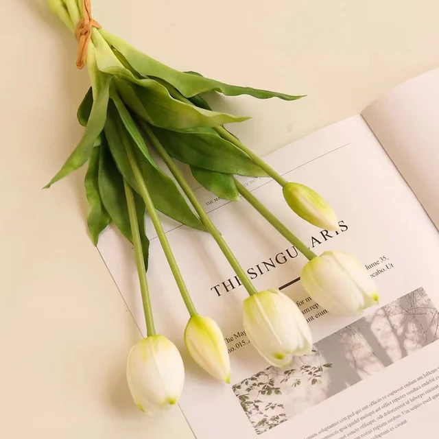Tulipany dekoracyjne z łodygami do kompozycji w wazonie - ujęcie produktu