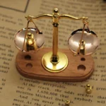 Miniaturowa waga sprawiedliwości dekoracyjna vintage