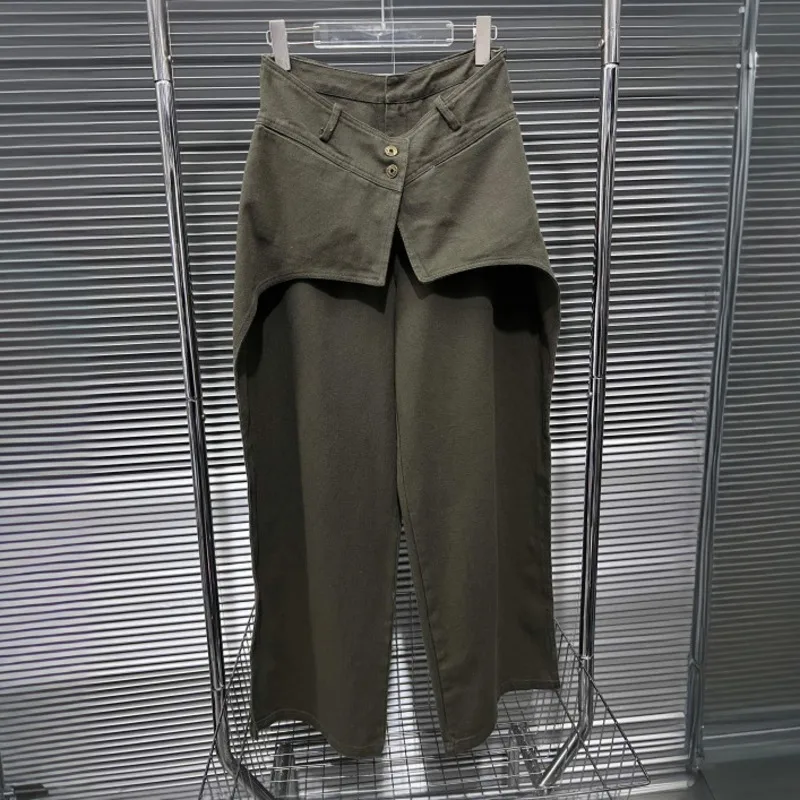 Jeansy damskie straight leg patchworkowe