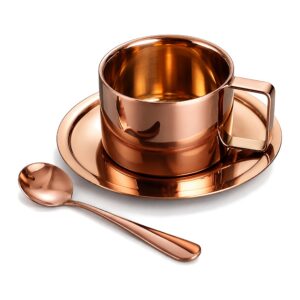 Kubek ze stali nierdzewnej ze spodkiem 170-280 ml - B3