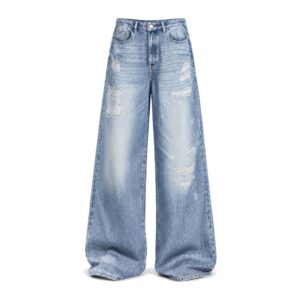 Długie jeansy damskie - Blue-200004870, L
