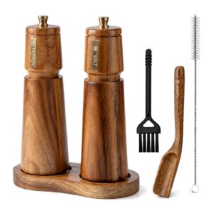 Zestaw młynków do soli i pieprzu z drewna akacjowego - 1Sets