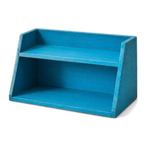 Organizer na blat z trzema półkami i bocznymi wspornikami - Blue 2 layers