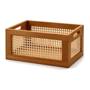 Rattanowy koszyk na przekąski i owoce - Brown-30-20-12cm