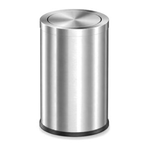 Złoty kosz na śmieci z pokrywą - 9L silver With cover