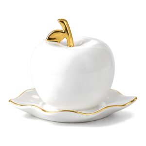 Pojemnik na wykałaczki w kształcie jabłka, ceramiczny - A