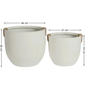 Doniczka dekoracyjna okrągła 33 cm ceramiczna