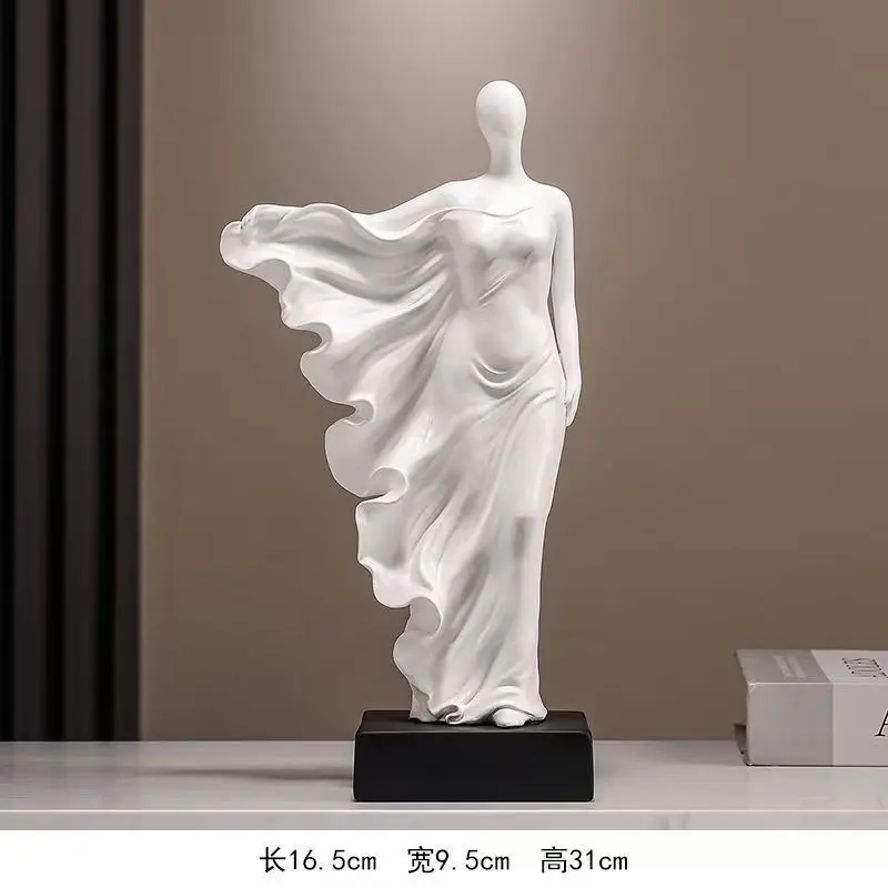 Abstrakcyjna drewniana statuetka minimalistyczna
