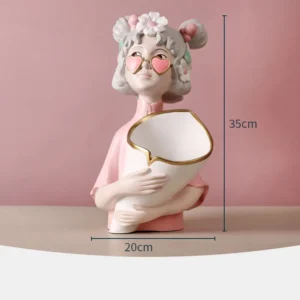 Figurka para z kwiatami organizer