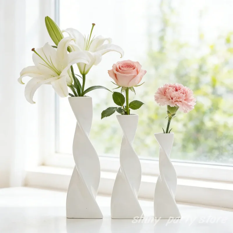 Ceramiczny wazon dekoracyjny 3 szt. w kształcie kosmity