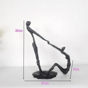 Abstrakcyjna drewniana statuetka minimalistyczna