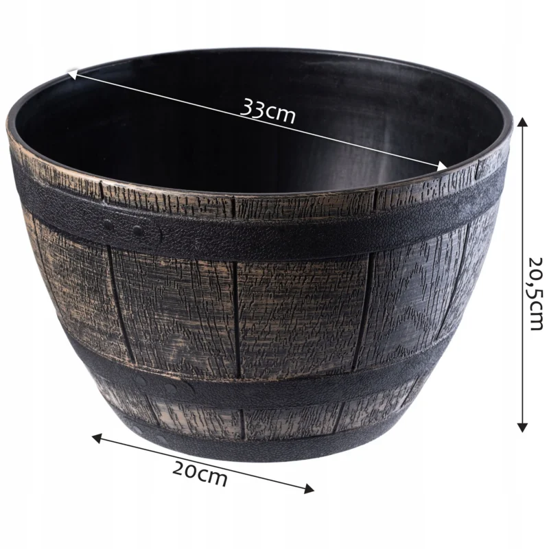 Doniczka dekoracyjna osłonka 33 cm ciemny brąz