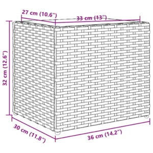 Doniczka dekoracyjna 2 szt. 32 cm rattanowa