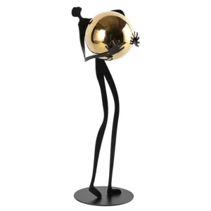 Abstrakcyjna drewniana statuetka minimalistyczna