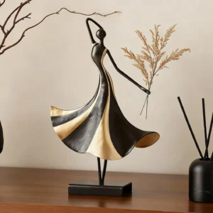 Abstrakcyjna drewniana statuetka minimalistyczna