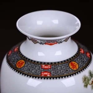 Ceramiczny wazon dekoracyjny gładki, tradycyjny