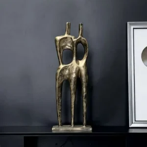Abstrakcyjna drewniana statuetka minimalistyczna