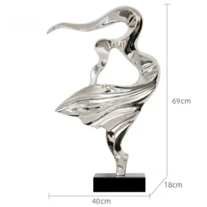 Abstrakcyjna drewniana statuetka minimalistyczna