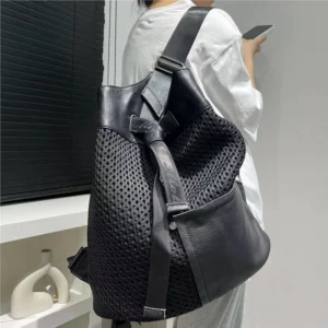 Torebka damska bucket bag nylonowa, lekka