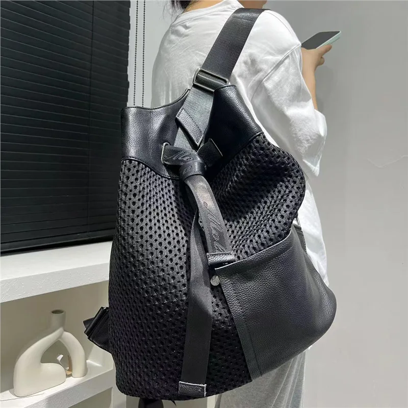 Torebka damska bucket bag nylonowa, lekka