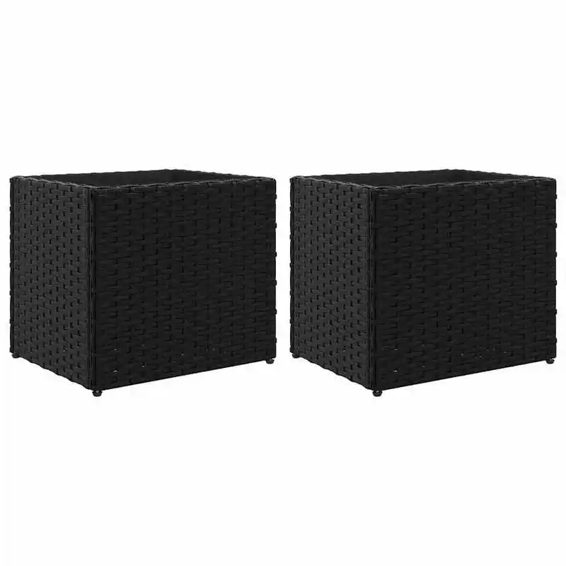 Doniczka dekoracyjna 2 szt. 32 cm rattanowa