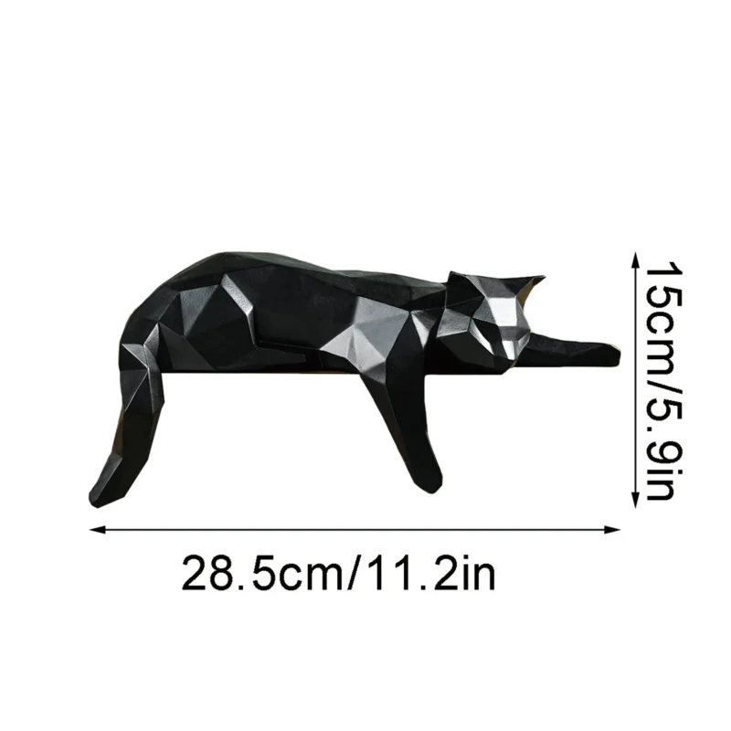 Złota figurka koty z żywicy