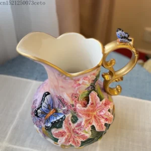 Ceramiczny wazon dekoracyjny na lilie