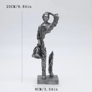 Abstrakcyjna drewniana statuetka minimalistyczna