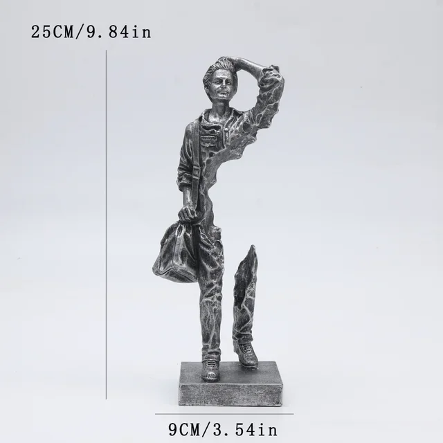Abstrakcyjna drewniana statuetka minimalistyczna