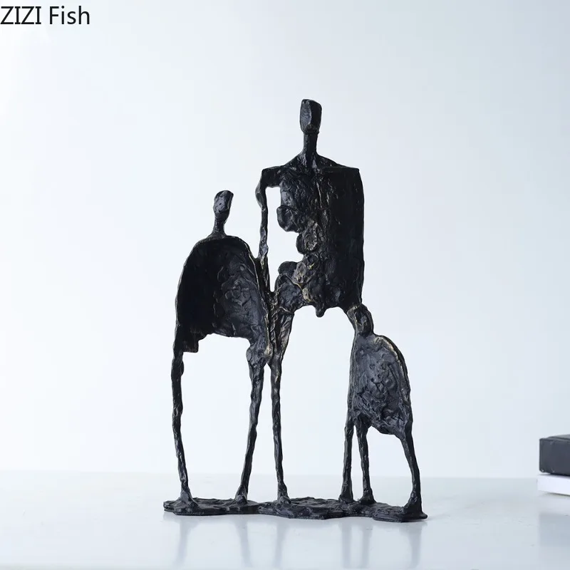 Abstrakcyjna drewniana statuetka minimalistyczna