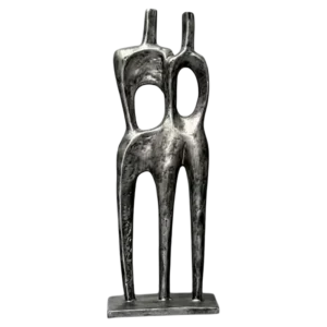 Abstrakcyjna drewniana statuetka minimalistyczna