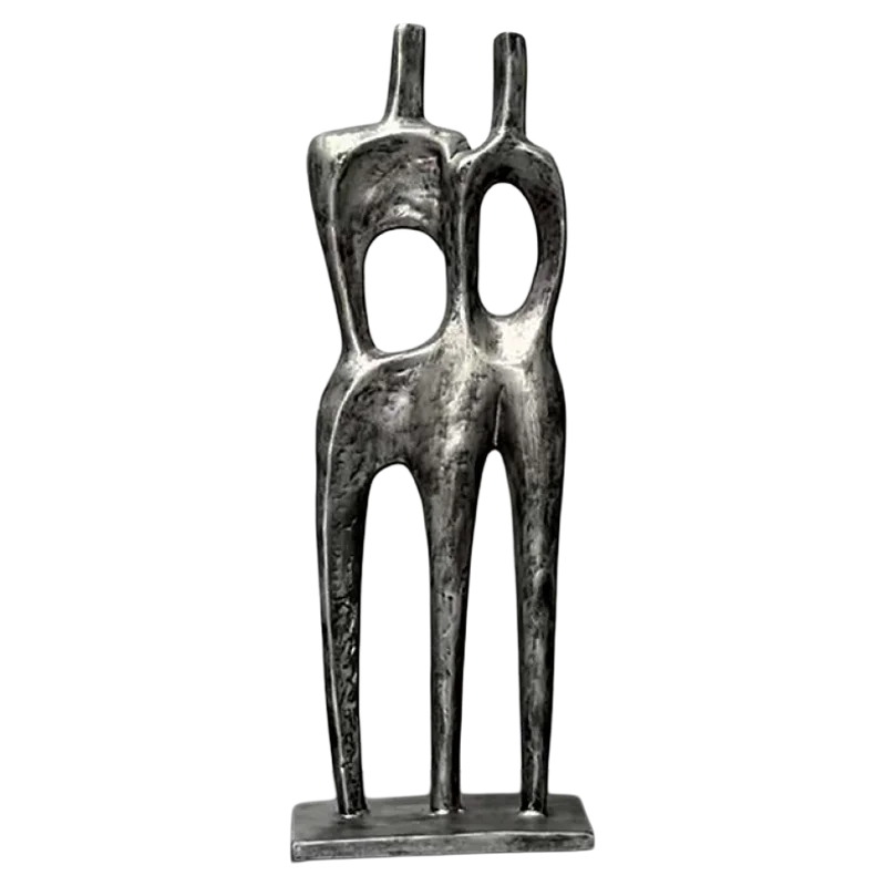 Abstrakcyjna drewniana statuetka minimalistyczna