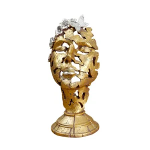 Abstrakcyjna drewniana statuetka minimalistyczna