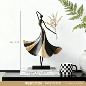 Abstrakcyjna drewniana statuetka minimalistyczna