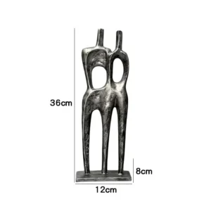 Abstrakcyjna drewniana statuetka minimalistyczna