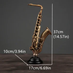 Złota figurka instrument muzyczny z żywicy