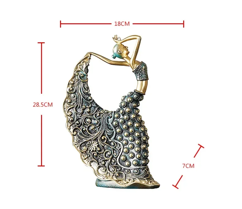 Ceramiczna rzeźba pawia tancerka