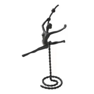 Abstrakcyjna drewniana statuetka minimalistyczna