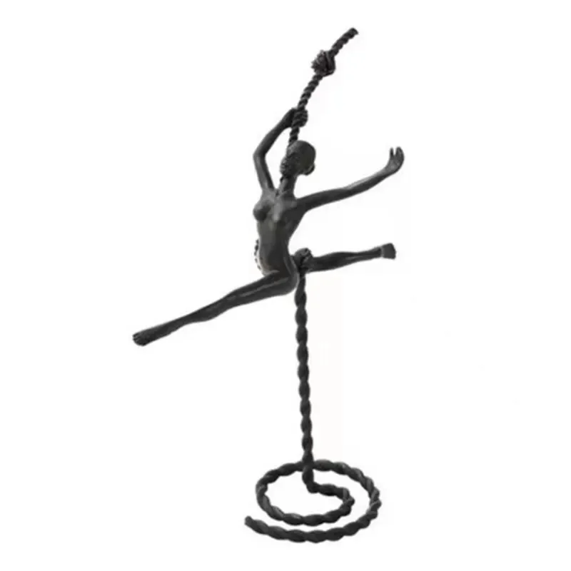 Abstrakcyjna drewniana statuetka minimalistyczna