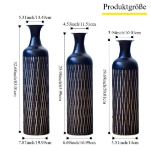 Wazon dekoracyjny 83 cm metalowy