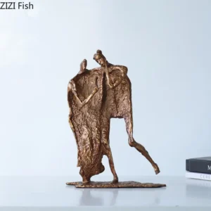 Abstrakcyjna drewniana statuetka minimalistyczna
