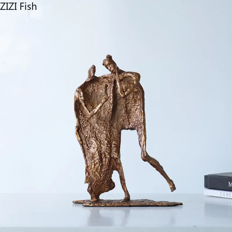 Abstrakcyjna drewniana statuetka minimalistyczna