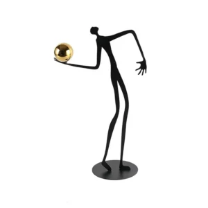 Abstrakcyjna drewniana statuetka minimalistyczna