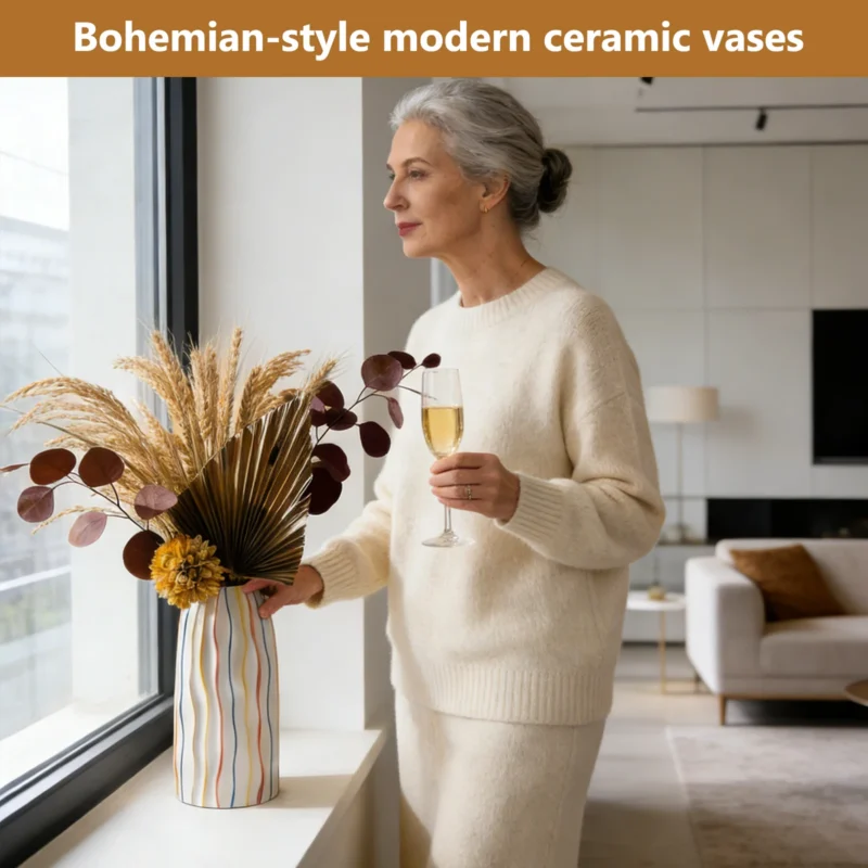 Ceramiczny wazon dekoracyjny mały