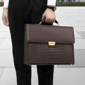 Skórzana torba biznesowa na laptopa