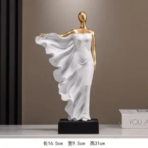Abstrakcyjna drewniana statuetka minimalistyczna